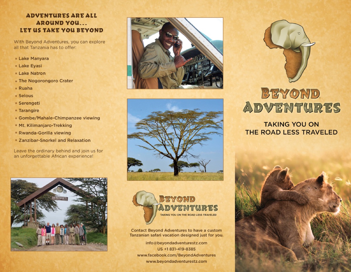 Beyond Adventures safari brochure